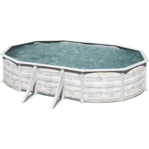 GRE Ovaler Stahlwandpool mit Nordicoptik KIT500N 500 x 300 x 120 cm,... günstig