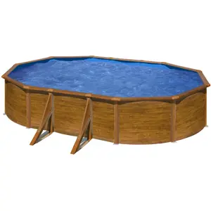 GRE Ovaler Stahlwandpool mit Holzoptik KITPROV503W 500 x 300 x 120 c... günstig