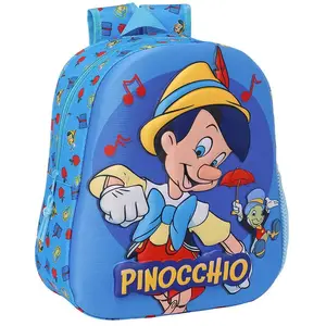 Rucksack Safta Disney Pinocchio 3D Bleu 27x10x33 cm