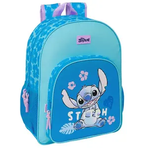 Anpassbarer Rucksack Safta Disney Stitch Hawaii Blau 33x14x42 cm