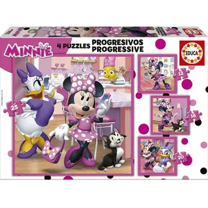 Educa Progressives 12-16-20-25-Teile-Puzzle Disney Minnie 21,7x31,6x4,6 cm günstig