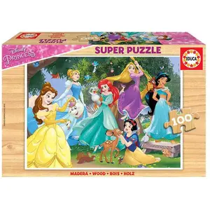 Educa 100-teiliges Holzpuzzle Disney Princess 30x23x5 cm günstig