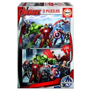 Puzzle mit 2x100 Teilen Educa Borras Marvel Avengers 40x28 cm günstig