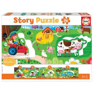 26-teiliges Puzzle Bauernhof Geschichte Educa 29x33x5 cm günstig
