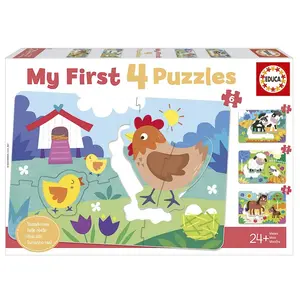 Progressives Tierpuzzle 4 in 1 Educa My First 29x34x5 cm günstig