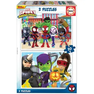 Puzzle aus 2 x 20 pièces Educa Spidey 19x27x4 cm