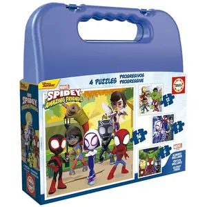 Educa Progressiver Spidey & Seine Unglaublichen Freunde 6+9+12+ Puzzle...
