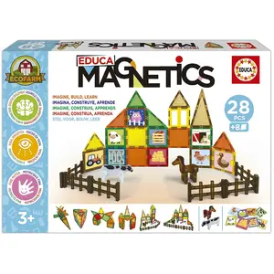 Educa Magnetisches Konstruktionsspiel Öko-bauernhof 28 Stücke