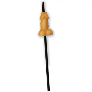 Diablo Picante Goldener Penis in Form eines Strohhalms günstig