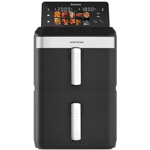 Taurus Air Fry Duo Slim, Heißluftfritteuse, 13 l, 60 °C, 200 °C, 14 Pe...