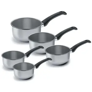 Serie von 5 töpfen aus edelstahl 12/20 cm Lacor 85003
