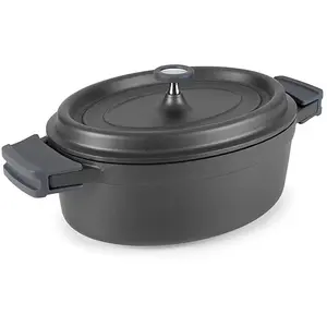 Ovale Cocotte aus geschmolzenem Aluminium Lacor 26x20 cm TU