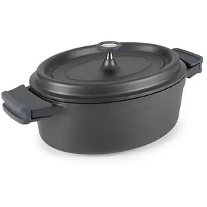 Ovaler Kochtopf aus geschmolzenem Aluminium Lacor 31x25 cm