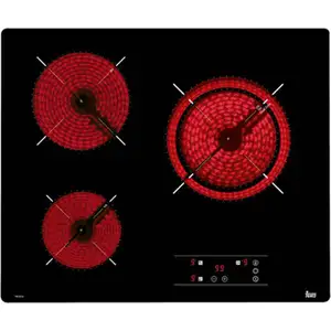 Teka TB6310, Schwarz, Integriert, Keramik, Glas, 3 Zone(n), 3 Zone(n)