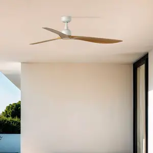Deckenventilator Outwood, braun, DC, leise, Ø 150 cm, IP44 günstig