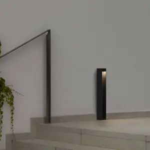 LED-Sockelleuchte Cerler, anthrazit, 60cm, Metall, IP65, CCT