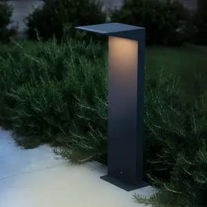 LED-Solarwegeleuchte Soleil, anthrazit, Metall, IP54, Sensor