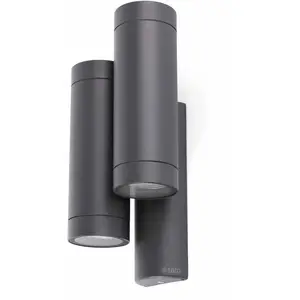 Faro 75503, Wandbeleuchtung für den Außenbereich, Dunkles Grau, Alumin...