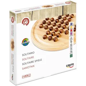 Tischspiel aus Holz Cayro Solitaire Eco 30x30x4 cm