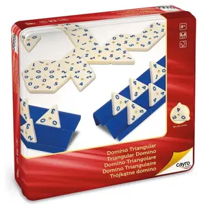 Brettspiele Domino dreieckig Holz Metall Cayro 27x27x5,7 cm
