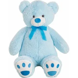 Teddybär XXL blau mit Schleife - ca. 100 cm