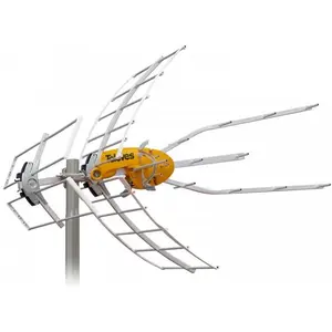 Televes LTE700 TForce Ellipse Boss UHF -antenni 470-698 MHZ (Parabolantenne, 38 dB, DVB-T / -T2), SAT Spiegel + SAT Antennen, Orange, Silber
