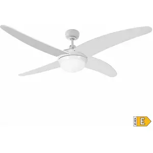 EDM Caspio weisser Deckenventilator Leistung: 60w Flügel: ø132cm mit Fernbedienung, Ventilator, Weiss günstig