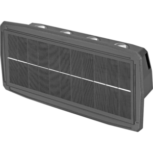 Edm Led-solar-wandleuchte 3000k 8w Schwarz Schwarz One Size