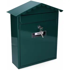 EDM, Briefkasten, Briefkasten 85801 Tradition grün Stahl 26 x 9 x 35,5 cm (35.50 x 9 x 26 cm)