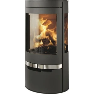 Kaminofen Panadero Suerte Stahl schwarz 8 kW mit Holzfach günstig