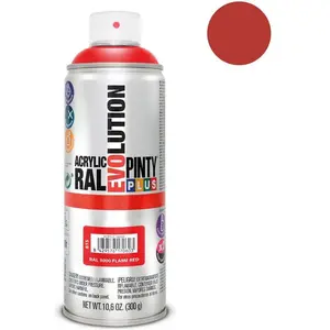 Pintyplus, Künstlerfarbe + Bastelfarbe, Sprühfarbe Evolution Ral 3000 400 Ml Flame Red (400 ml)