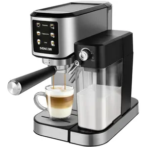Sencor SES 4910SS semiautomatic espresso machine, Siebträgermaschine, Schwarz