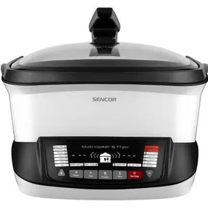 Sencor Frytkownica bezt uszczowa SFR 9400WH Multifunctional frying device 18in1 4.8L 1800W, Fritteuse, Weiss