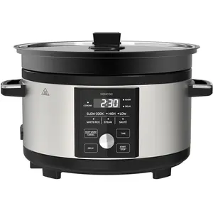 Sencor Slow Cooker SPR 5520SS, Dampfgarer + Reiskocher, Schwarz günstig