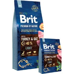 Brit Premium by Nature Ligh, Universal, Apfel, Huhn, Mais, Truthahn, 1...