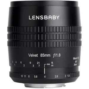 Lensbaby Velvet 85mm f/1.8 Sony E (Sony E, APS-C / DX, Vollformat), Objektiv, Schwarz