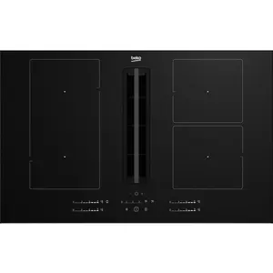 Beko HIXI 84700 UF, Schwarz, Integriert, 80 cm, Zonen-Induktionskochfe...