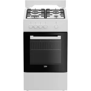 Beko FSG522DWC, Freistehender Herd, Weiß, Tasten, Drehregler, Weiß, Vo... günstig
