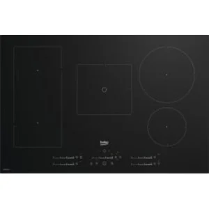 Beko HII85770UFT, Schwarz, Integriert, 80 cm, Zonen-Induktionskochfeld...