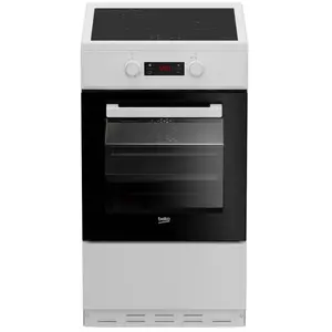 Beko FSM58301WC, Freistehender Herd, Schwarz, Weiß, Drehregler, Berühr... günstig