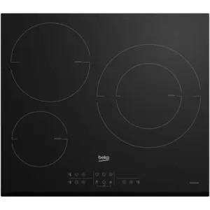 Beko HII63200MTB, Schwarz, Integriert, 58 cm, Zonen-Induktionskochfeld...