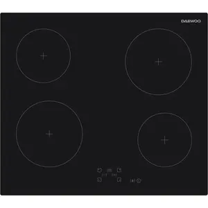Glaskeramikkochfeld   DAEWOO   4 Kochzonen   60 cm   BH6VTF27BNM   Sch...