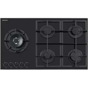 Gaskochfeld   DAEWOO   5 Brenner   90 cm   BH9GKF51BNH   Schwarz