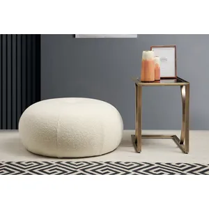 MENZZO Hanah Home, Tina - Bouclet White, Fußhocker & -bänke, Sitzpuff,... günstig