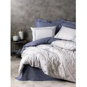 L'Essentiel Linge de Maison, Nitsa - Dark Blue, Bettwäsche-Set, Dunkelblau, 100 % BAUMWOLLE RANFORCE, 240 x 220 cm günstig
