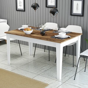 MENZZO Skye Decor, Milan 520 - Walnut, White, Esstische, Nussbaum, 145 x 75 x 88 cm günstig