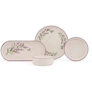 Hermia Concept Frühstücks-Geschirrset 6 Tellern, 2 Platten und 6 Schüs...