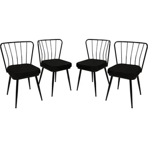 Homitis Skye Decor, Y ld z 943 V4, Stuhlset (4 Stück), Schwarz, 100 % ... günstig