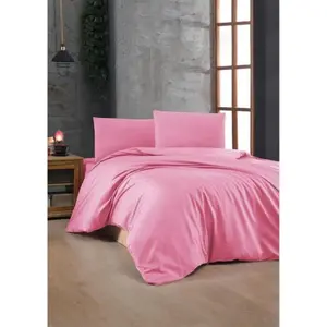 L'Essentiel Linge de Maison, Pink, Ranforce King-Size-Bettbezug-Set (FR), Rosa, 100 % BAUMWOLLE RANFORCE, 240 x 220 cm günstig