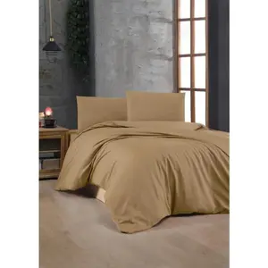 L'Essentiel Linge de Maison, Light Brown, Ranforce King-Size-Bettbezug-Set (FR), Hellbraun, 100 % BAUMWOLLE RANFORCE, 240 x 220 cm günstig